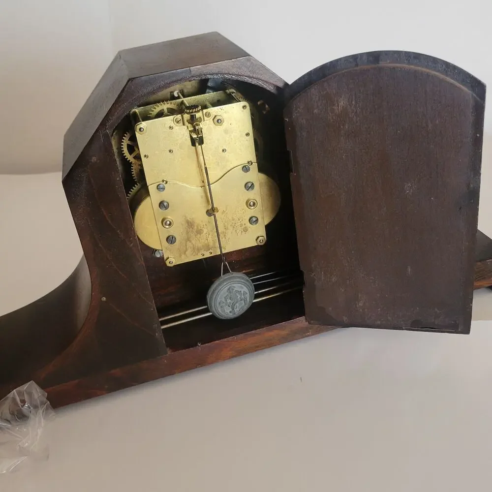 Vintage Antique New Haven Harmoniste Mantle Clock Harmony Duo Chime